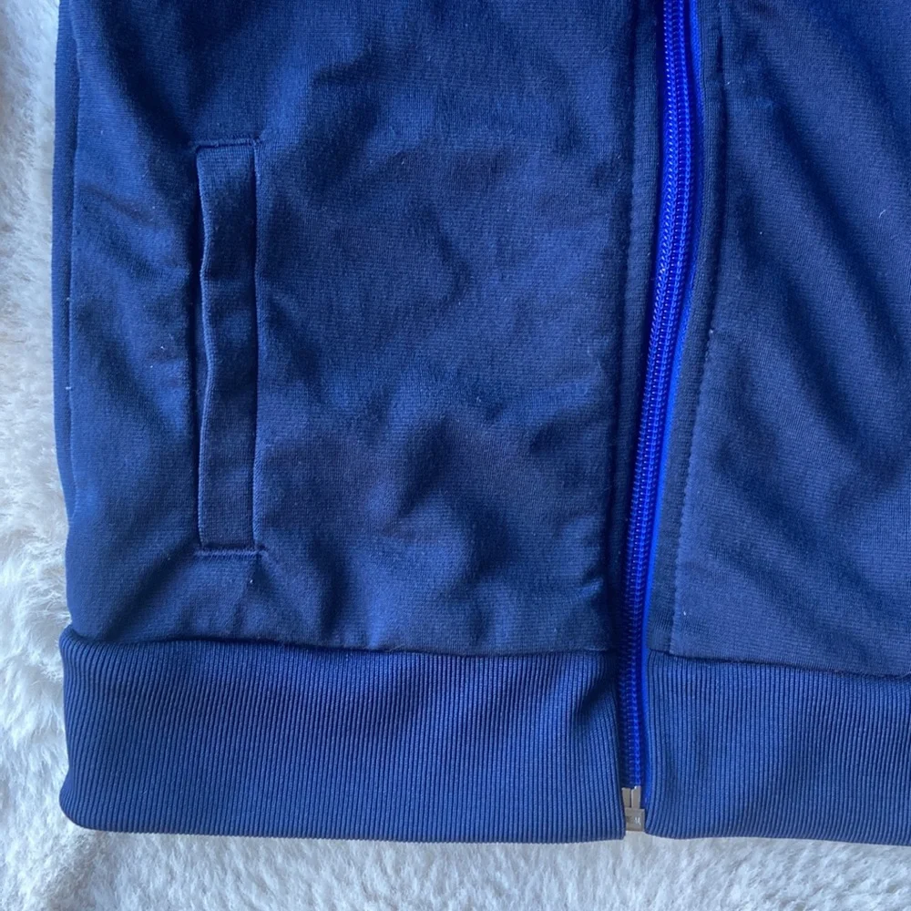Adidas kids blue zip up track jacket athletic casual sporty soccer unisex boy 3T